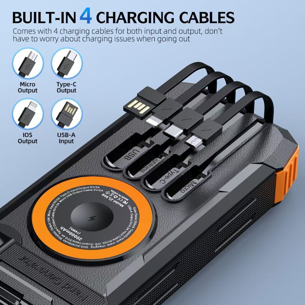 Power Bank Tenaga Surya 50000m - Solar Emergency Charger ulasan dan harga